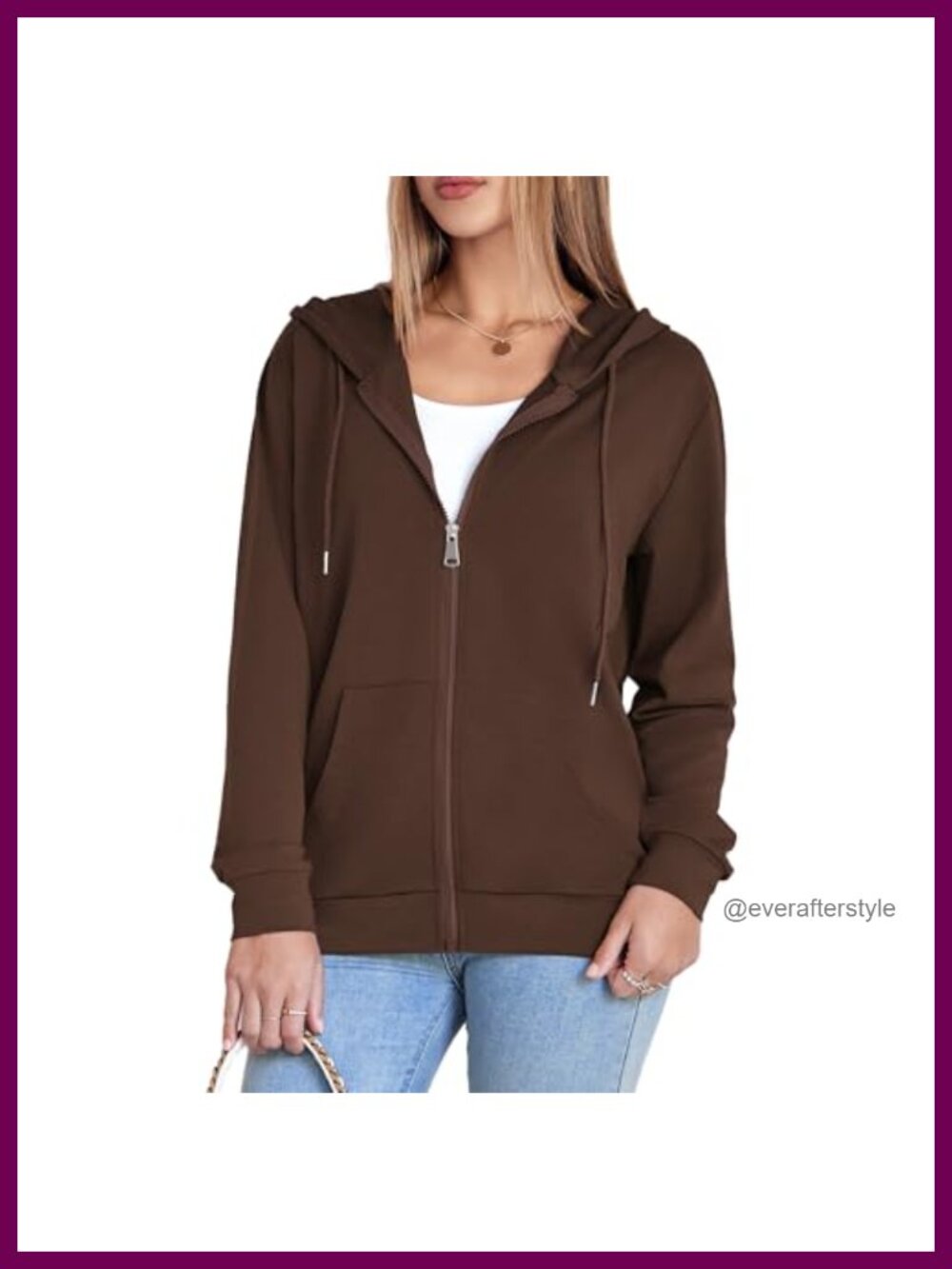 Womens Lightweight Zip Up Hoodie Knit Fleece Oversized Casual Sweatshirt